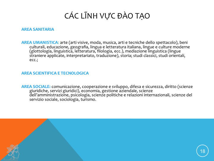 Các lĩnh vực đào tạo